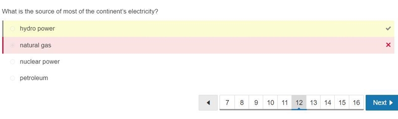 Please help What is the source of most of the continent’s electricity? A. nuclear-example-1