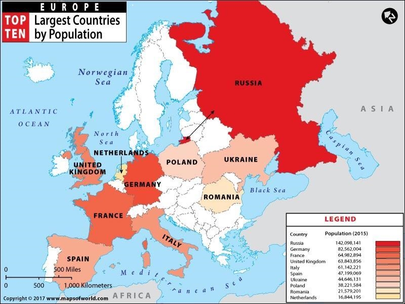 What is the most populous country in europe?-example-1