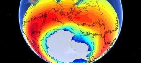 The biggest ocean waves of all are just north of Antarctica. Why might this be so-example-2