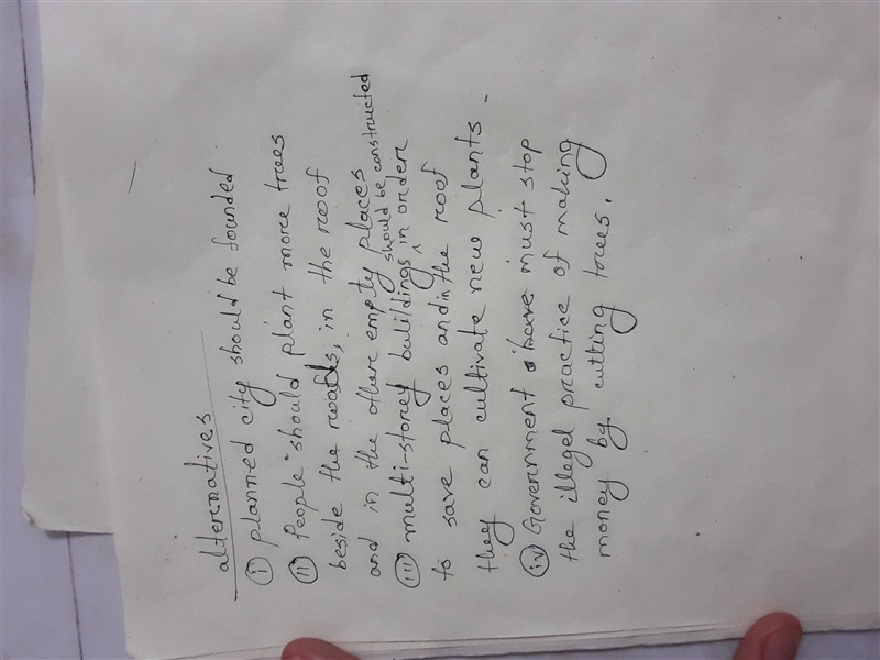 What are the primary causes of deforestation? Please help, answering at least three-example-3