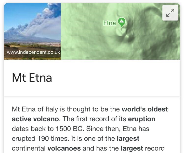 What is the oldest active volcano on earth?-example-1