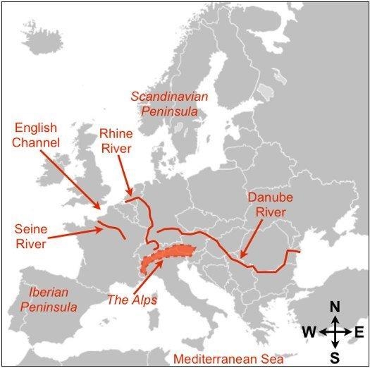 What can you conclude about the countries of Europe by looking at this map? A) Europe-example-1