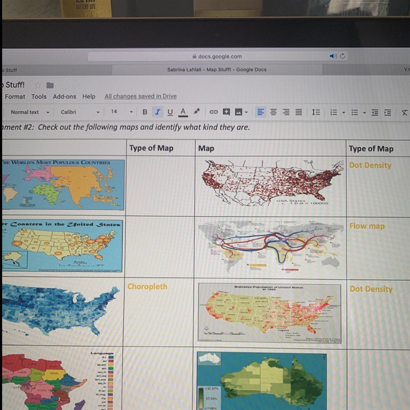 I need help finding out the types of maps please and thank you-example-1