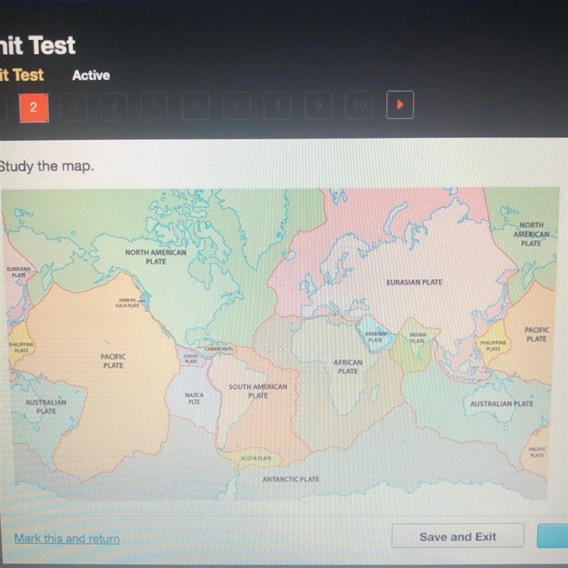 Which plates form a boundary with the African Plate? check all that apply. -pacific-example-1