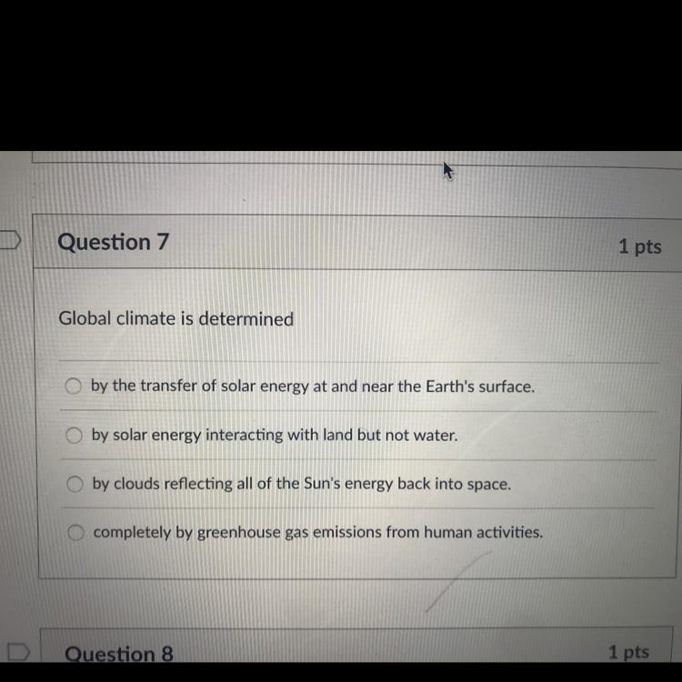 Pls help the question asks “what is global climate determined by?”-example-1