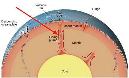 10. Most intraplate volcanic activity occurs where A hot magma descends into the mantle-example-1