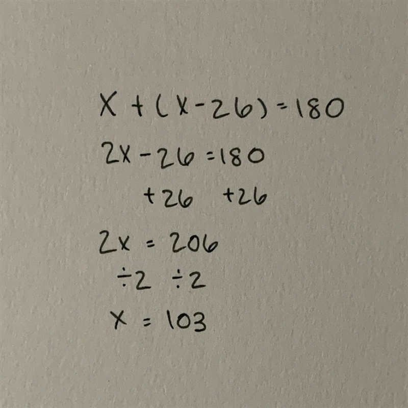 2. Find the value of x and each angle.-example-1