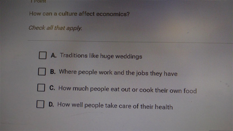 How can a culture affect economics​-example-1