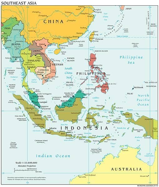 According to this map, what country is bordered by the Indian Ocean, the North Pacific-example-1