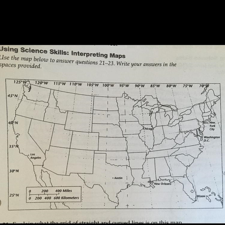 Explain how you would determine the distance from Austin to Washington, D.C., using-example-1