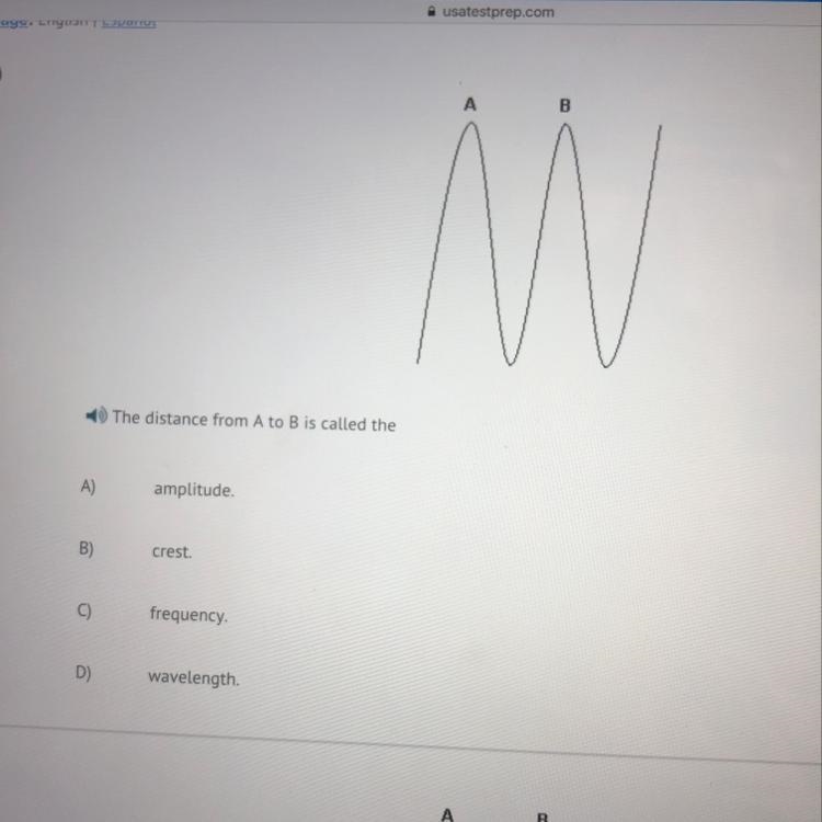 The distance from A to B is called the-example-1