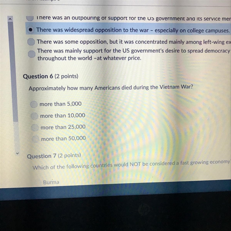 Anproximately how many Americans died during the Vietnam War?-example-1