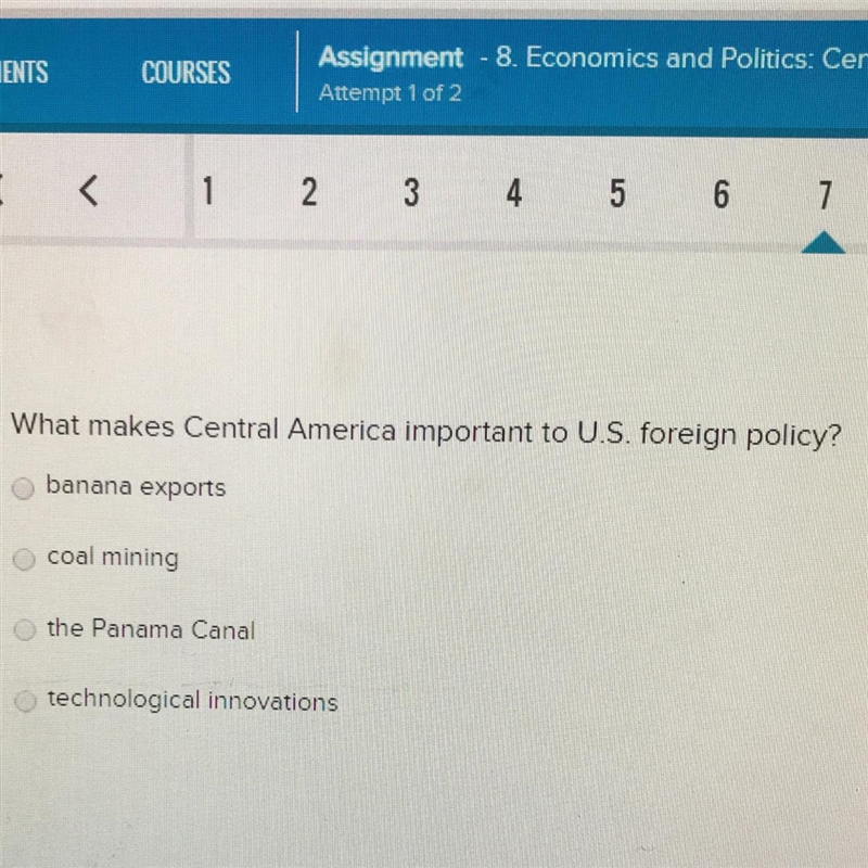 What makes Central America important to us foreign policy banana exports Coal mining-example-1