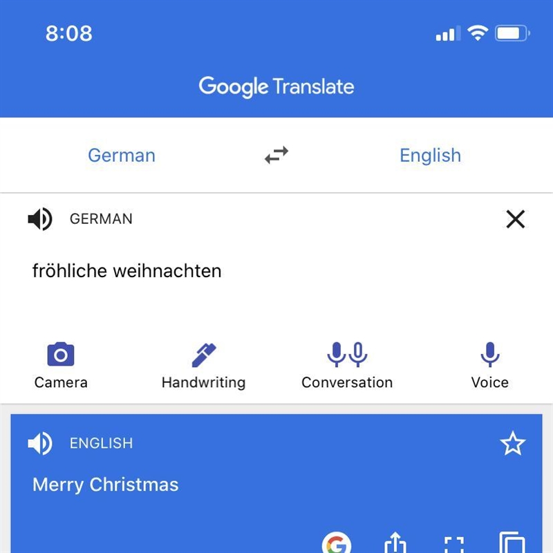 Translate this Fröhliche Weihnachten-example-1