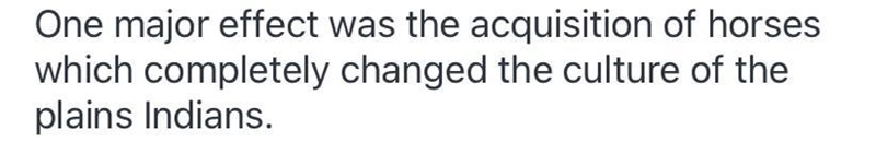 What was an effect of contact between the Plains Indians and the Spanish?-example-1