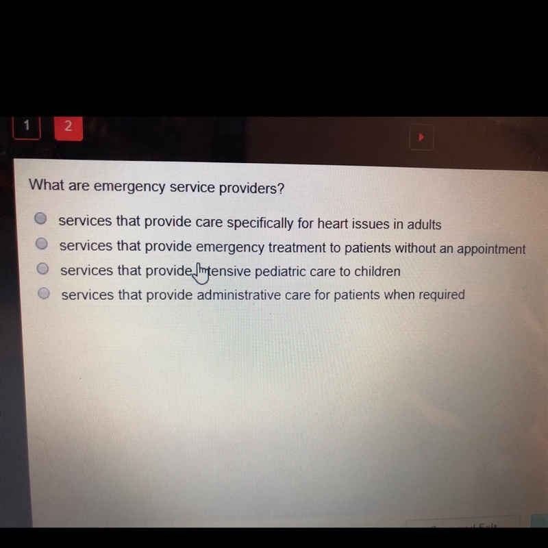 What are emergency service providers?-example-1