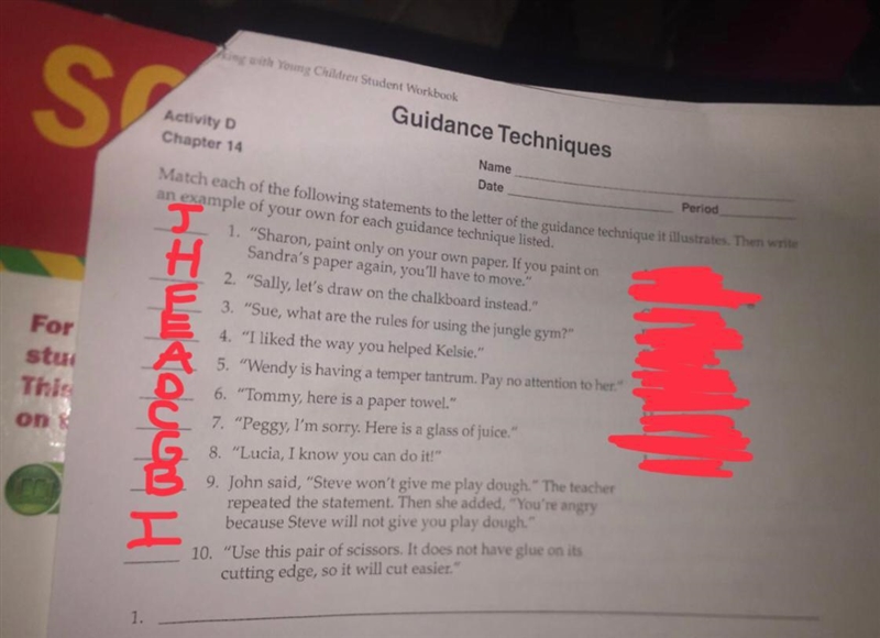 I need help...Early childhood education-example-1