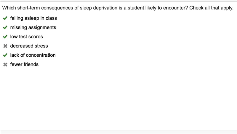 Identifying Consequences of Sleep Deprivation Which short-term consequences of sleep-example-1