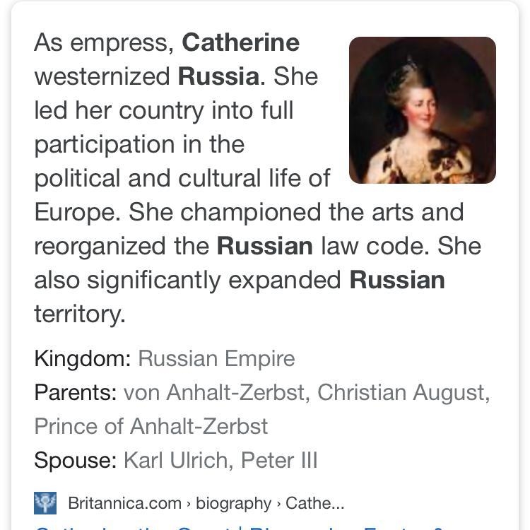 What was the impact of Catherine the Great on Russian society?​-example-1