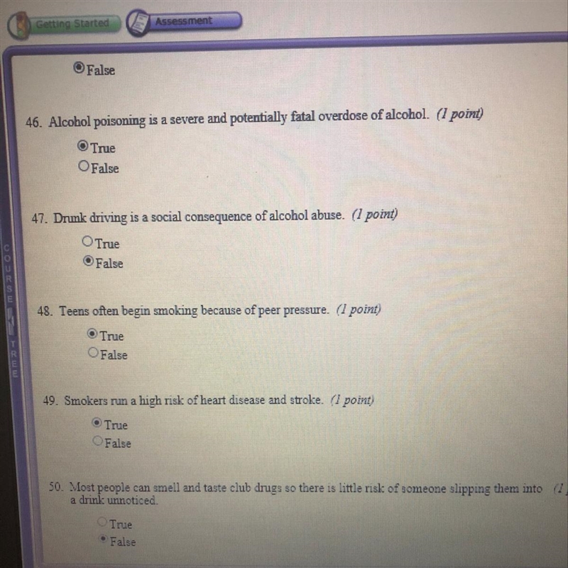 Can someone please help look over my questions to see if they are right thanks-example-1