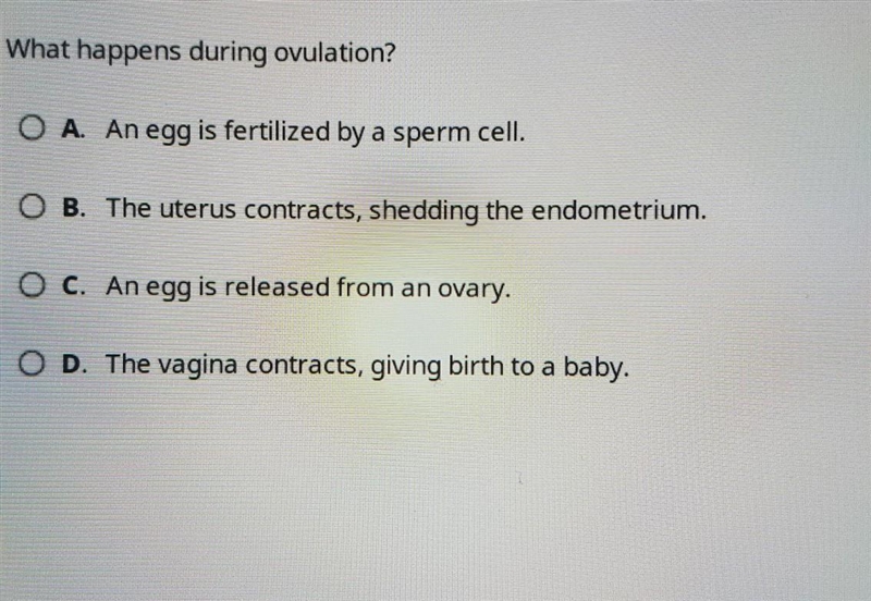 Please help what happens during ovulation?​-example-1