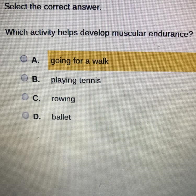 Which activity helps develop muscular endurance?-example-1