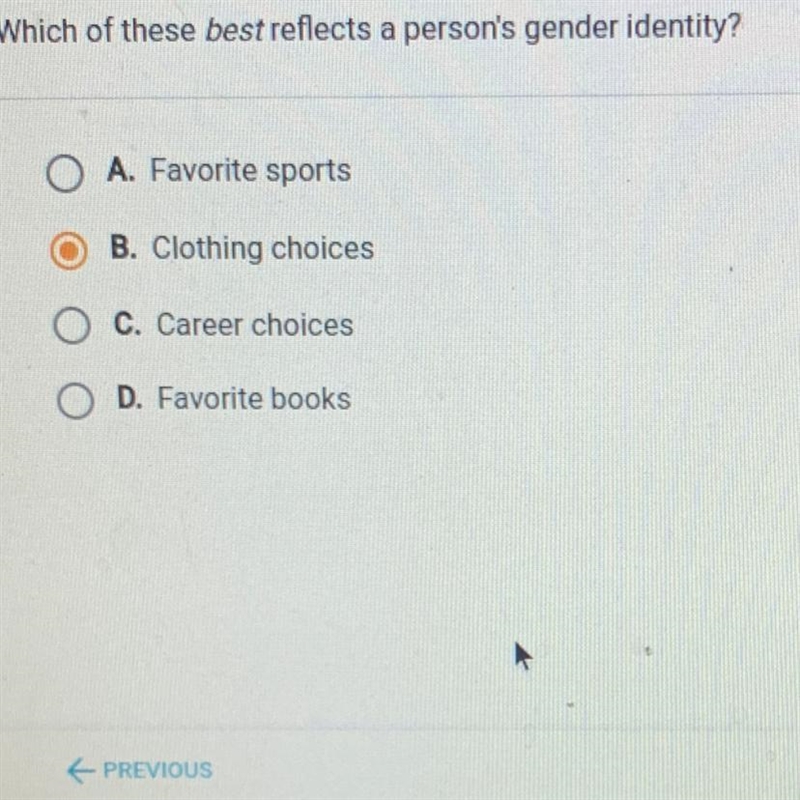 Which of these best reflects a persons gender identity?-example-1