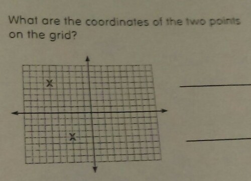 What are the coordinates of the two points on the grid? THIS IS A MATH QUESTION I-example-1