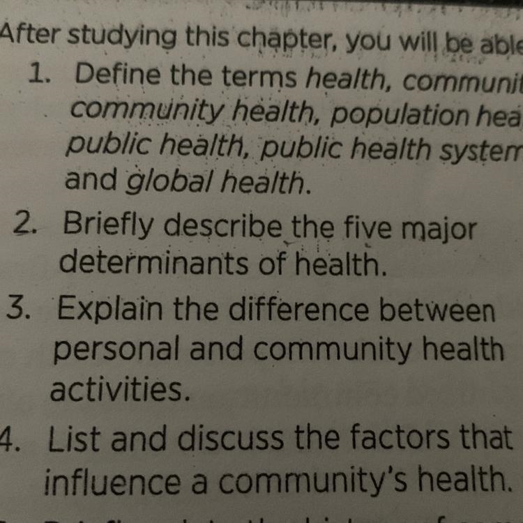 Difference between personal & community health activities?-example-1