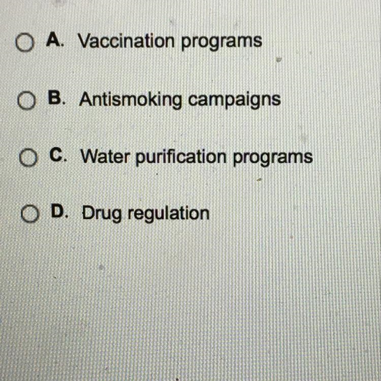 Which of these government programs encourage hygiene practices?-example-1