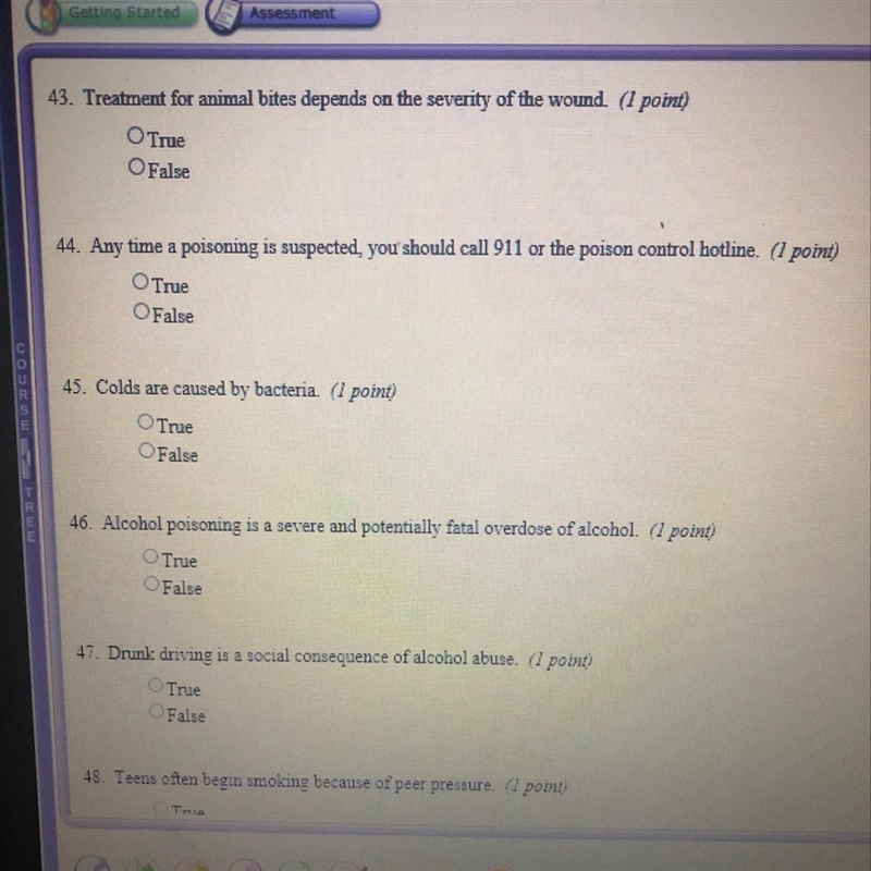 Can someone please help on these true and false really really easy-example-1