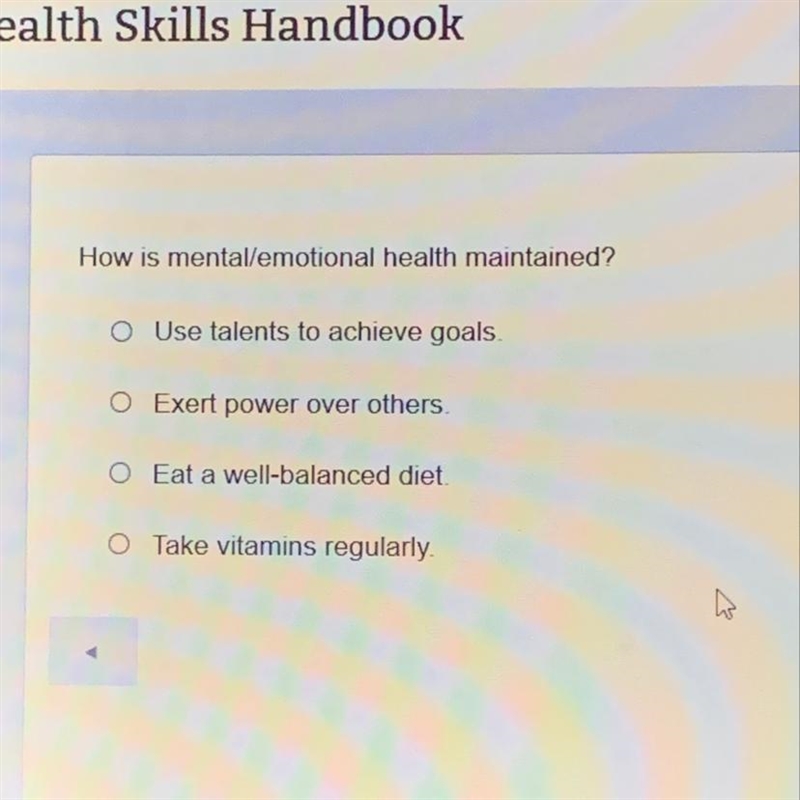 How is your mental/emotional health maintained? Plz help!-example-1