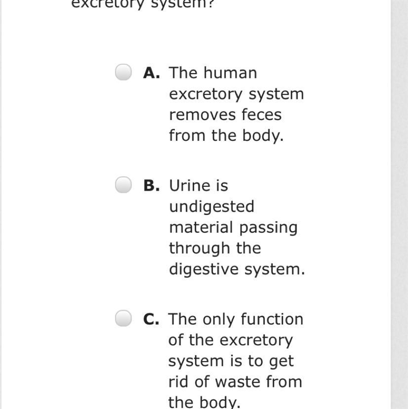 Which of the following is true about the excretory system Btw one of the options was-example-1