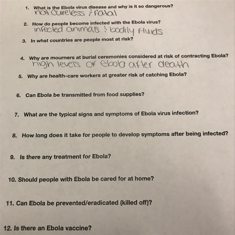 Ebola, what country are people most at risk?-example-1