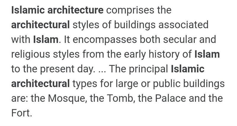 What was the importance in architecture in the Muslim world?-example-1