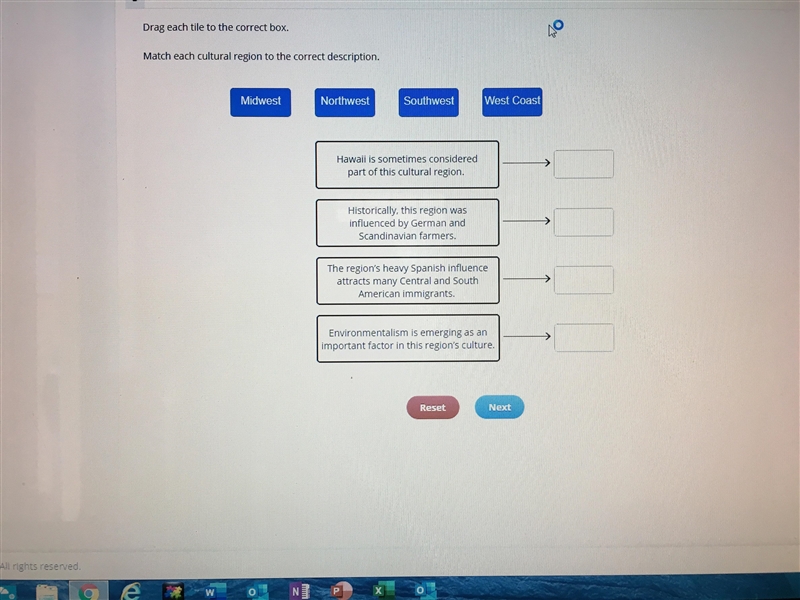 Match each cultural region to the correct description.-example-1