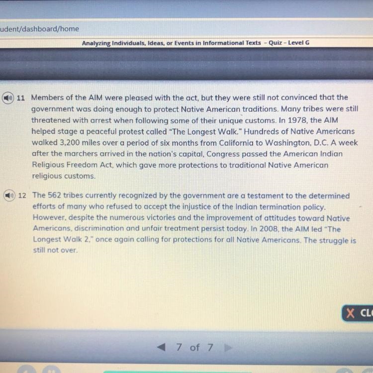 PLEASE HELP ASAP!!! Re-read paragraphs 11 and 12. what was the MOST important effect-example-1