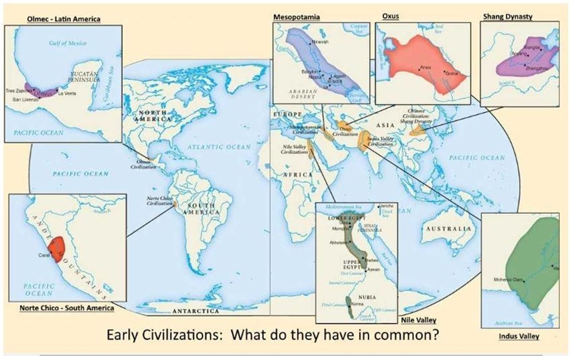 PLZ HELP! Early civilizations developed in certain areas largely based on geography-example-1