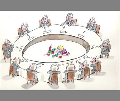 "Political Meeting of the Future" The men in this cartoon represent. -members-example-1