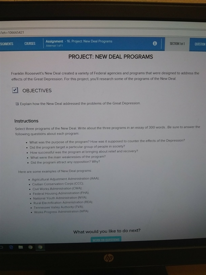 Explain how the new deal addressed the problems of the great depression.-example-1