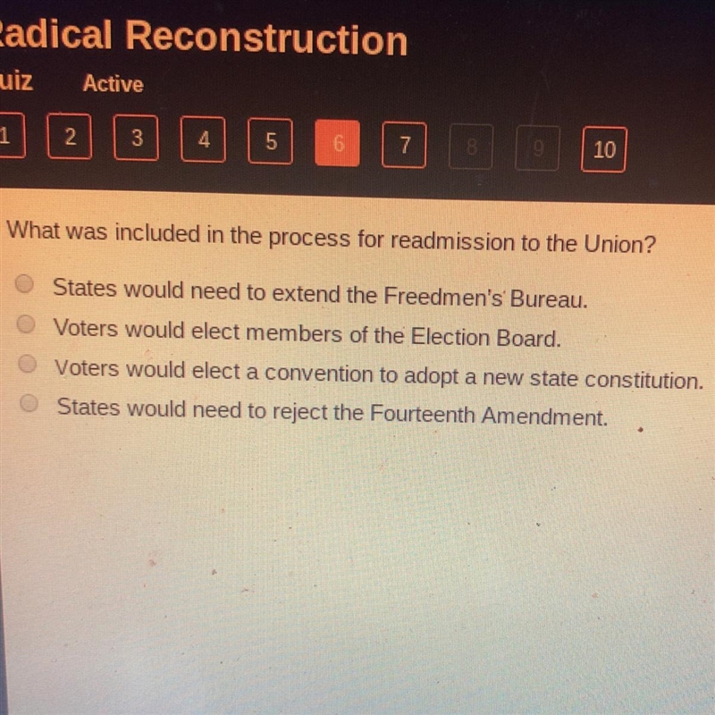 What was included in the process for readdmission to the union?-example-1