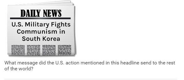 What message did the U.S. action mentioned in this headline send to the rest of world-example-1