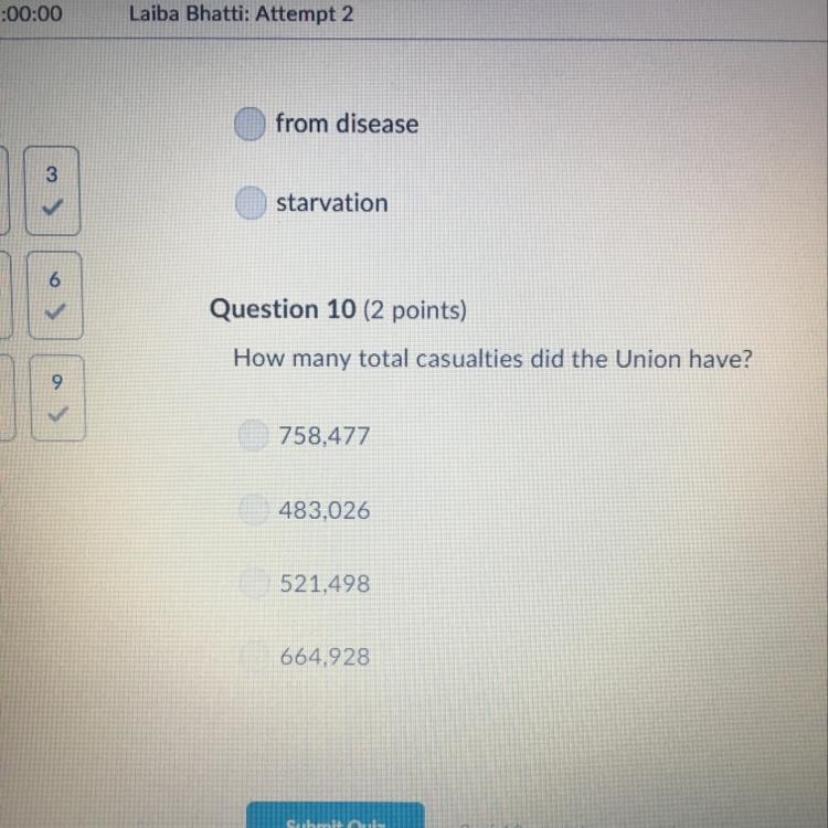 How many total casualties did the union have?-example-1