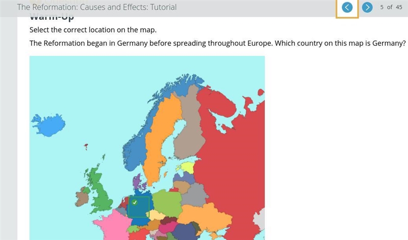 The map shows Germany and its surrounding area. Which is the best title for the map-example-1