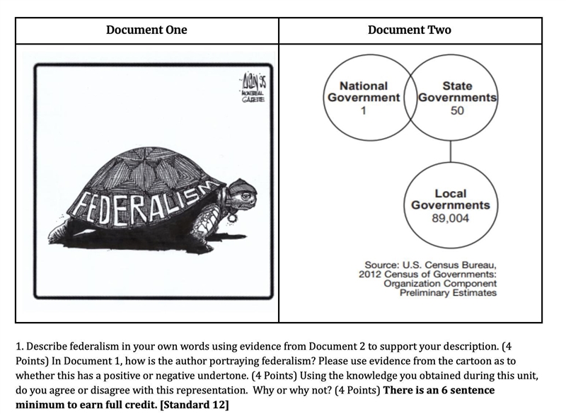 Describe federalism ,andswer the question please help me.-example-1