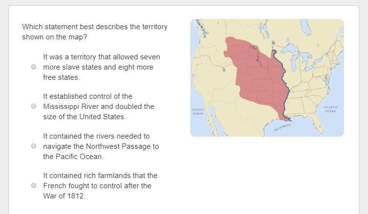 Which statement best describes the territory shown on the map? It was a territory-example-1