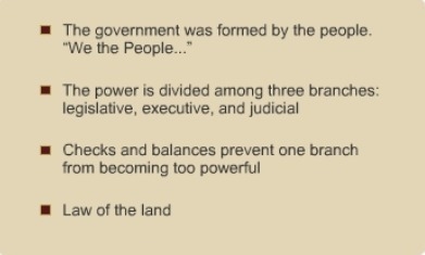 The principles shown in the box (attached) are found in the U.S. Constitution. Which-example-1