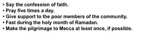 The five articles of faith listed above describe the most important duties necessary-example-1