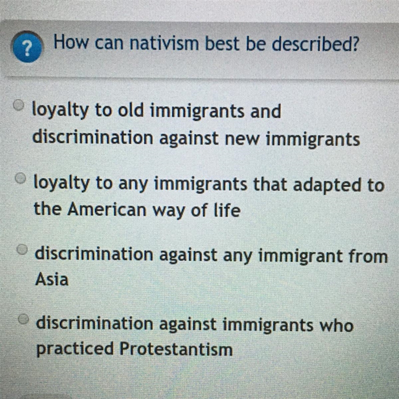 How can nativism best be described?-example-1