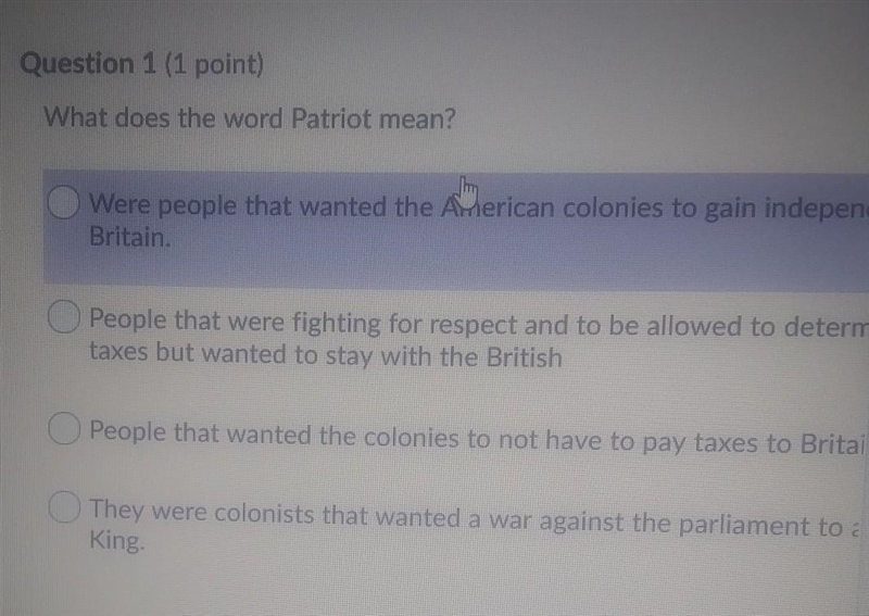 What does the word Patriot mean? PLEASEEEE HURRYYYYYY!!!!!!!!!​-example-1